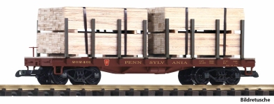 PIKO 38799 - G - Rungenwagen Holzladung, PRR